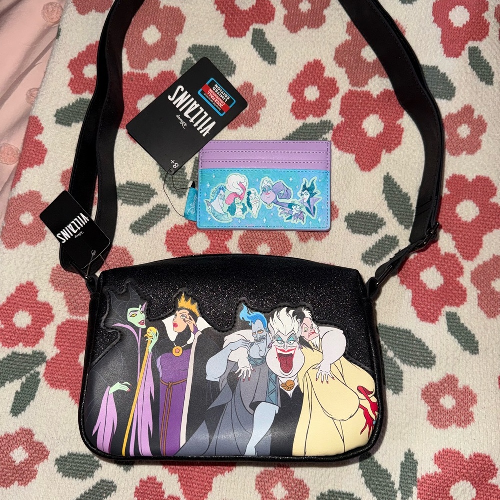 Buckle Down DISNEY VILLAINS purse and LOUNGEFLY wallet set NWT
